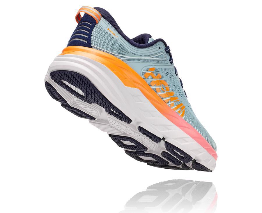 Hoka One One ランニングシューズ レディース 青 - ボンダイ7 - XW1763582